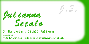 julianna setalo business card