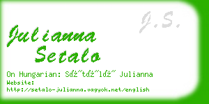 julianna setalo business card